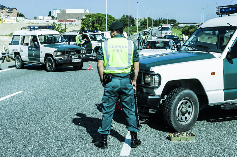 Control de la guardia civil