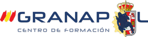 Logotipo emblema de Granapol. Academia especializada en oposiciones y preparación a Guardia Civil y Policía Nacional en Granada, Almería, Jaén y Málaga