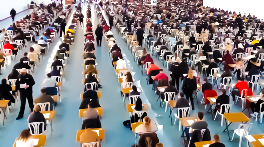 Simulacro de examen de Policía Nacional en Granapol