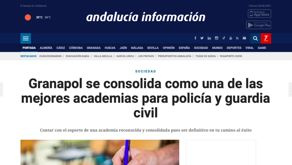 Granapol Academia de Policía Nacional y Guardia Civil presencial y Online. Mejor academia Policía Nacional y Guardia Civil.